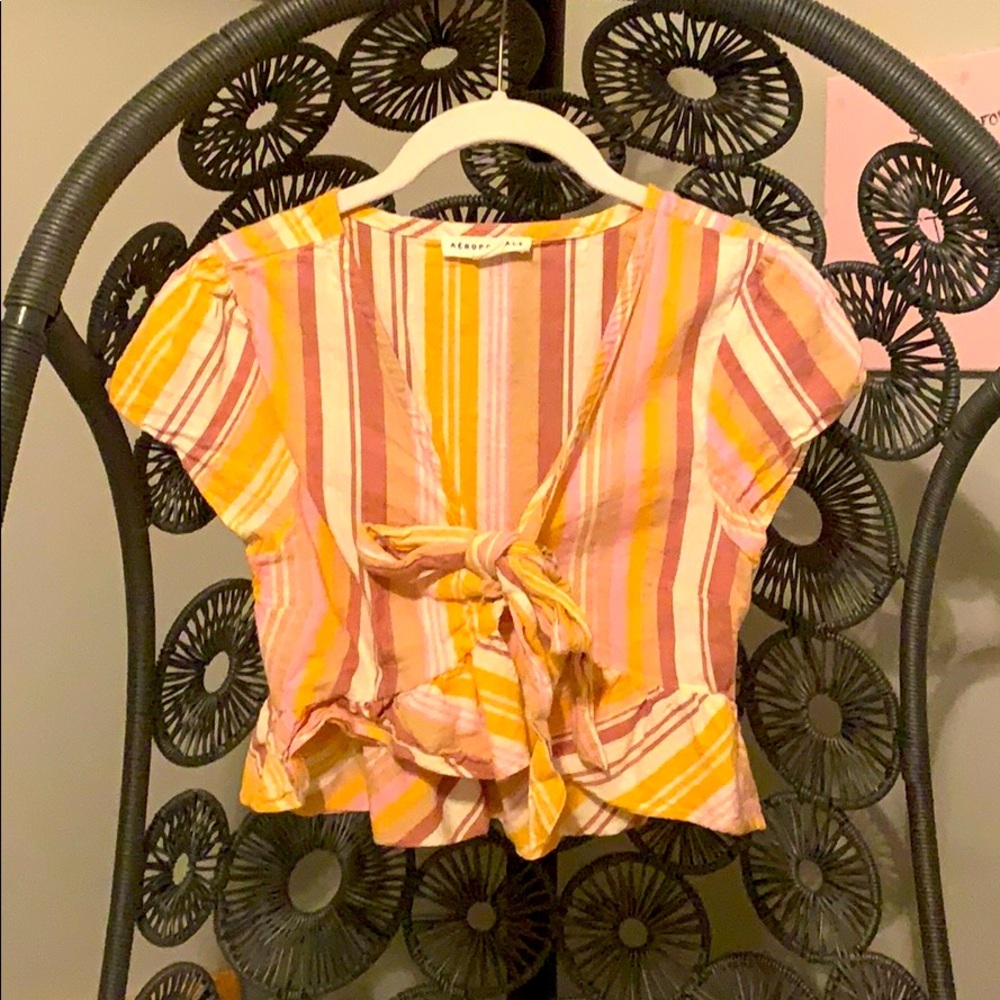 This crop top that ties in the front